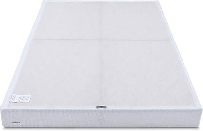 Amazon Basics Smart Box Spring Bed Base, 9-Inch Height Mattress Foundation, Tool-Free Easy Assembly, King, 79"L x 75.5"W x 9"H, White