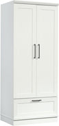 Sauder HomePlus Wardrobe/Storage Cabinet, Spacious Hidden Storage, Wardrobe Armoire, 29.1x20.9x71.2 - Soft White Finish