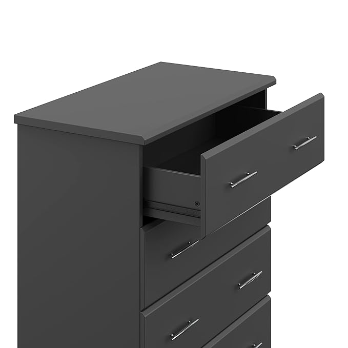 Storkcraft Brookside 4 Drawer Dresser (Gray) – GREENGUARD Gold Certified, Dresser For Nursery