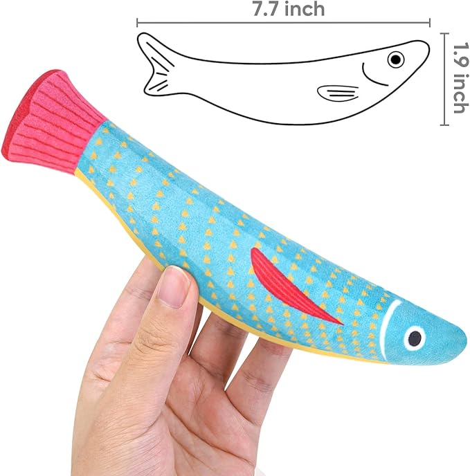 4Pcs Catnip Toy, Plush Cat Toys with Jingly Bell, Bite Resistant Chew Toys, Catnip Filled Cartoon Cat Teething Chew Toy for All Cats-Mewly Pet