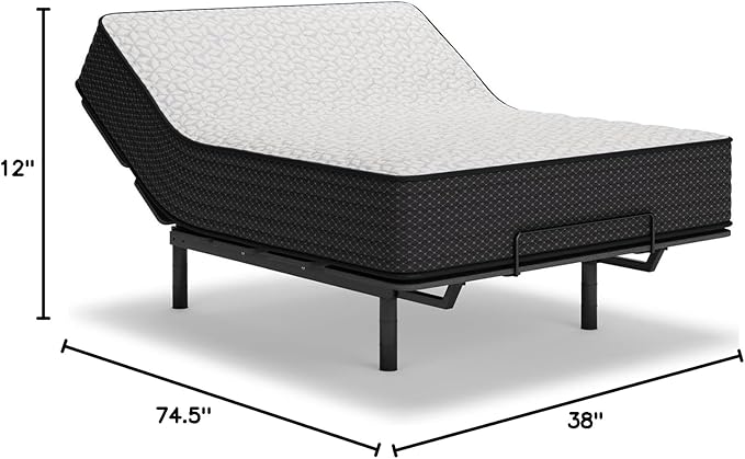 Signature Design by Ashley Limited Edition Firm 12 Inch Hybrid Mattress with Gel Memory Foam and Edge Support for Cool Sleep and Pressure Relief, Twin, Fiberglass Free, Mattress In A Box