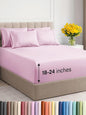 Extra Deep Cal King Sheet Set - 6 Piece Breathable and Cooling Sheets - Hotel Luxury Bed Sheets Set - Easy Fit - Soft, Wrinkle Free and Comfy Sheets Set - Light Pink Sheet Set with Extra Deep Pockets