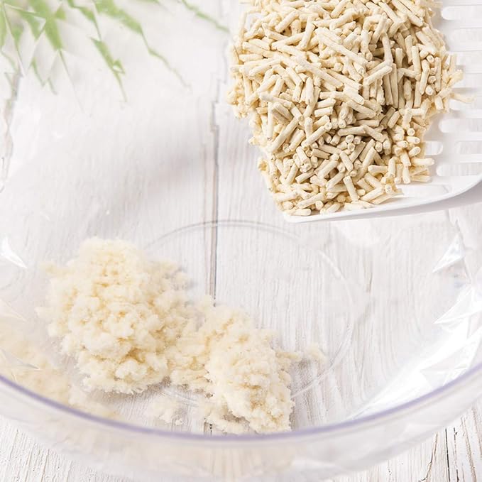 I AM TOFU - Tofu Cat Litter, Natural, Flushable, Dust Free, Extra Clumping Pellet Litter (10 LBS, Original)-Mewly Pet