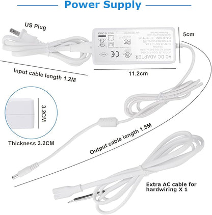 Litever Under Cabinet LED Lighting Kit, Super Bright, 6 PCS 12” Slim Light Bars, 31W 2000 Lumen, Dimmable, Plug or Wired Power Adapter, for Kitchen Cabinets Counter Shelf Workbench (Warm White 3000K)