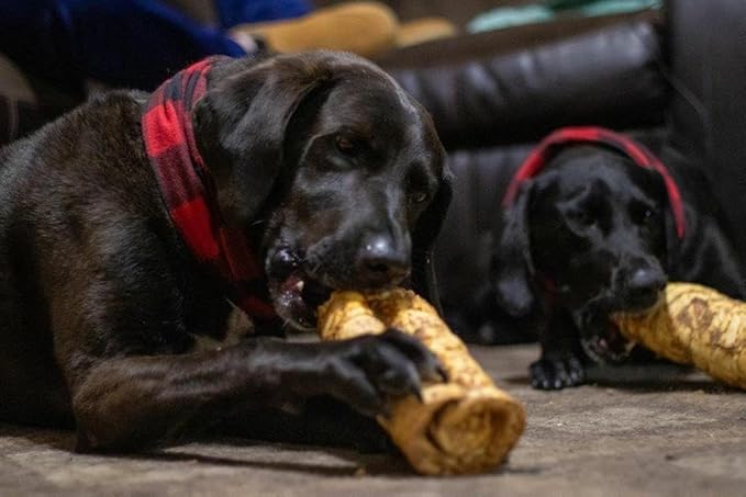 Redbarn Pet Products All-Natural Large Beef Cheek Rolls for Dogs, Chicken & Carrot Glazed - Single Ingredient Grain-Free Chew Treat Naturally Rich in Collagen - Packaging May Vary, Pack of 4-Mewly Pet