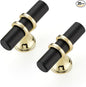 20 Pack Black&Gold Cabinet Knobs - Kitchen Cabinet Knobs Closet Pulls for Kitchen Closet Drawer Stainless Steel Dresser Hardware 2in Length Single Hole
