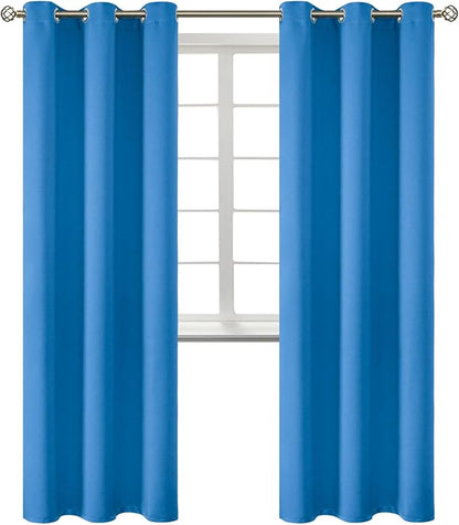 BGment Room Darkening Curtains 84 Inches Long - Grommet Thermal Insulated Drapes Window Treatment Curtains for Bedroom, 2 Panels, 42 x 84 Inch, Classic Blue