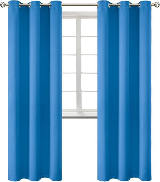BGment Room Darkening Curtains 84 Inches Long - Grommet Thermal Insulated Drapes Window Treatment Curtains for Bedroom, 2 Panels, 42 x 84 Inch, Classic Blue