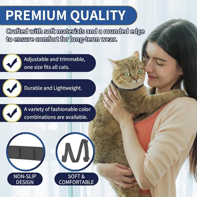 4 Pack Flea Collar for Cats, 32 Months Flea and Tick Prevention for Cats, Waterproof Cat Flea Collar, Natural Cat Flea and Tick Treatment, Adjustable Flea and Tick Collar for Cats Kittens(4 Colors)-Mewly Pet