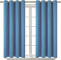 BGment Blackout Curtains for Bedroom - Grommet Thermal Insulated Room Darkening Curtains for Living Room, Set of 2 Panels (52 x 45 Inch, Faded Denim)
