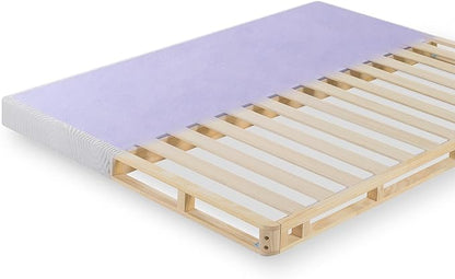 ZINUS Edgar 4 Inch Wood Box Spring, Mattress Foundation, Sturdy Wood Structure, Low Profile, Easy Assembly, Twin