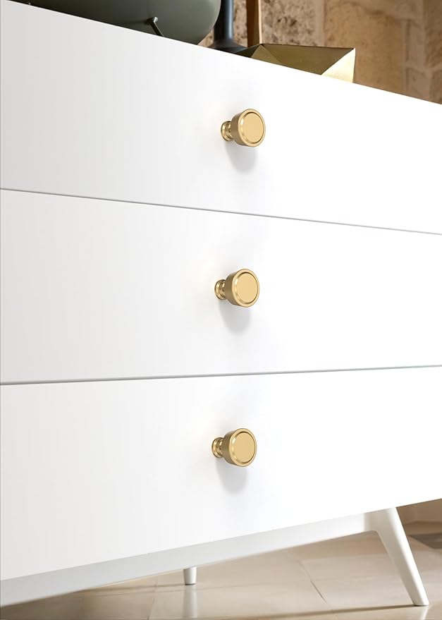 10 Pack Champagne Bronze Cabinet Knobs Single Hole Cabinet Pulls Round Kitchen Cabinet Knobs