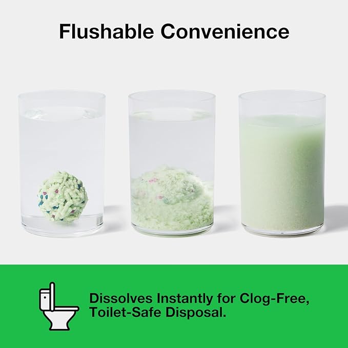 VETRESKA Tofu Cat Litter,Natural Kitty Litter Strong Clumping Flushable Cat Litter Pellets Ultra Absorbent,Odor Control,Dust-Free,Low Tracking Eco-Friendly Tofu Litter,Greentea(5.5lb×2bags)-Mewly Pet