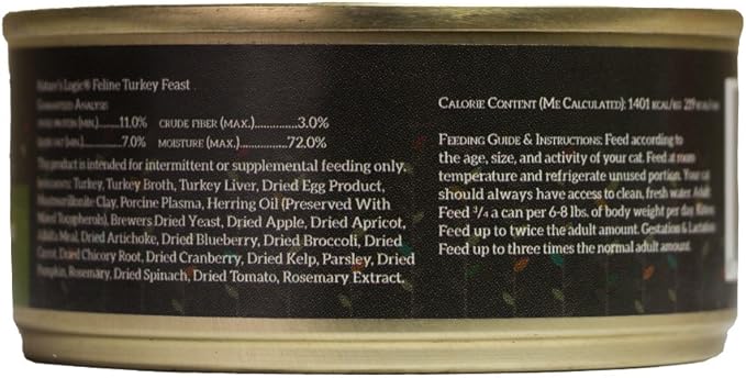 Nature'S Logic 24 Count Feline Turkey Canned Food, 24-5.5 Oz-Mewly Pet
