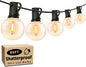 60FT Outdoor String Lights Waterproof, Bright 2700K LED Patio Lights String with 30+1 G40 Shatterproof Globe Bulbs, Connectable Edison String Lights for Outside, Garden, Balcony, Porch