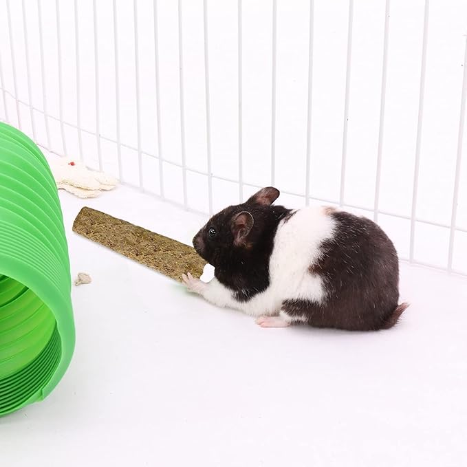 Apple & Oat Puff Sticks (6 oz.) - Healthy Natural High Fiber Chew Treat Made with Oat Hay - Rabbits, Guinea Pigs, Hamsters, Chinchillas, Degus, Prairie Dogs, Squirrels, Skunks, Opossums, Small Pets-Mewly Pet