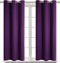BGment Blackout Curtains for Bedroom - Grommet Thermal Insulated Room Darkening Curtains for Living Room, Set of 2 Panels (38 x 54 Inch, Royal Purple)