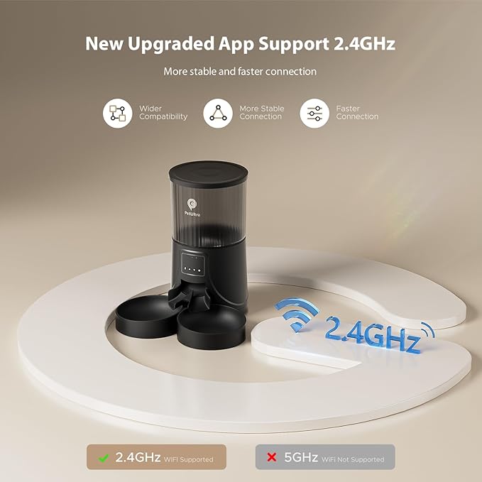 Automatic Cat Feeder for 2 Cats: 2.4Ghz WiFi Smart APP Remote Control- Timer Food Dispenser 1-10 Meals Per Day- Auto Pet Feeder for Cats and Small Dog Indoor- Detachable Clean& Dual Power-Mewly Pet