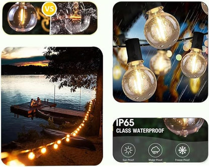 Lampat String Lights, LED 100 Light Bulbs, 100Ft G40 Globe String Lights with Bulbs-UL Listd for Indoor/Outdoor Commercial Decor