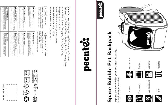 Pecute Cat Backpack Carrier, Large Space Cat Bubble Backpack, Breathable Cat Carrier, Shaded Dog Backpack Carrier, Ergonomic 3D Design for Travel, Hiking, Suitable for Shopping, and Vet, Green-Mewly Pet