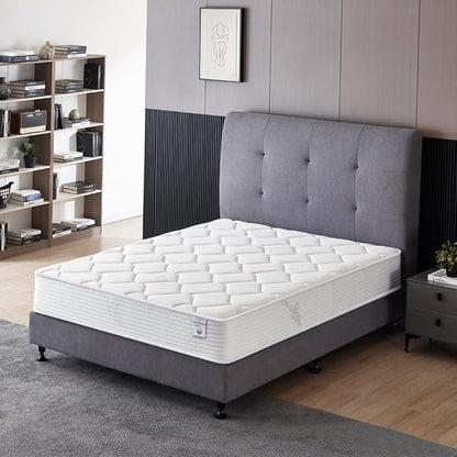 Oliver & Smith California King Mattress - 10 Inch Hybrid Cal King Mattress - Independent Coil System & High Density Premium Cold Foam with Breathable Polyester Cover - Comfort Tight Top- Medium Firm