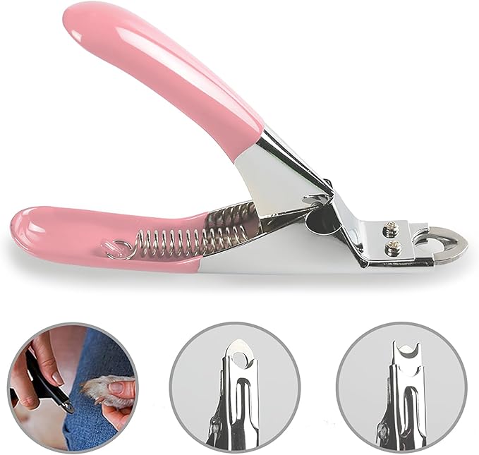 Dog Cat Pets Nail Clippers, Professional Pets Claw Trimmer with Free Nail File, Sharp Stainless Steel Blade, Sturdy Non Slip Handles - for Safe, Professional at Home Grooming-Mewly Pet
