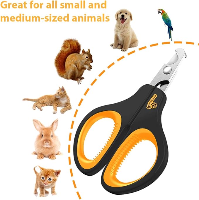Cat Nail Clipper - Professional Cat Claw trimmer & Cat Claw Clipper - Cat Nail Trimmers Suits All Small Animals such as Dogs, Cats, Puppies, Kittens, Birds, Hedgehogs, ferrets, rabbits, hamsters ..-Mewly Pet