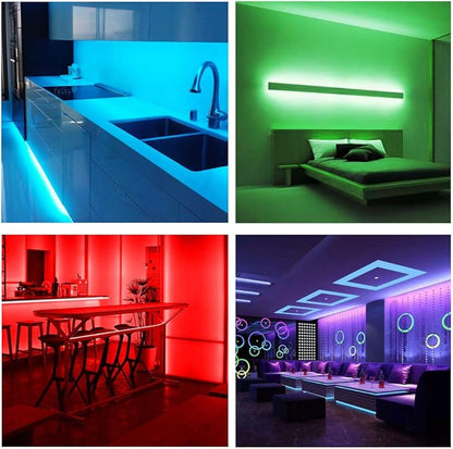 DAYBETTER Led Strip Lights 32.8ft Kit with Remote and Power Supply Color Changing