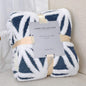 LOMAO Sherpa Fleece Blanket Fuzzy Soft Throw Blanket Dual Sided Blanket for Couch Sofa Bed (Navy, 71''x80'')