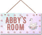 Personalized Sign Unicorn Sign Magic Unicorn Themed Girls Room Decor, Unicorn Lovers,Custom Name Cute Unicorn Room Wall Decor Decorative Plate for Kids Room