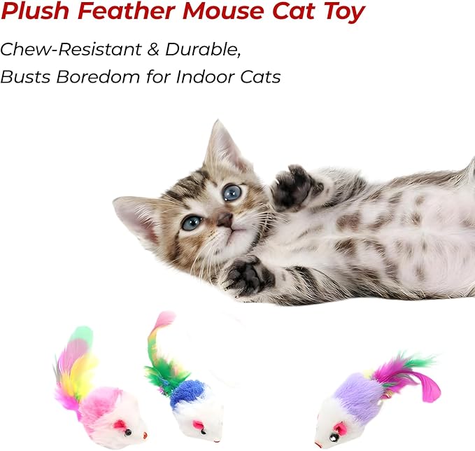 3-Pack Interactive Cat Toys Ball - 2025 New Gen with Smart Obstacle Avoidance & Auto Wake-Up,Includes 4 Speedy Tail 2.0 Ropes,Cat Spiral Spring 12Pcs, Ideal Kitten Toys for Bored Indoor Cats-Mewly Pet