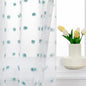 MYSKY HOME 108 Inch Long Large Pom Pom Sheer Curtains for Living Room - Aqua White, Light Filtering, Rod Pocket Window Panels - 38 x 108 inch, 2 Pieces