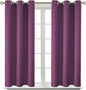 BGment Room Darkening Curtains 45 Inches Long - Grommet Thermal Insulated Drapes Window Treatment Curtains for Bedroom, 2 Panels, 38 x 45 Inch, Eggplant Purple