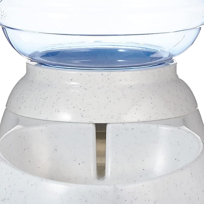 Amazon Basics Gravity Pet Water Dispenser for Cat, Dog, 1 gallon Capacity, Small, Gray-Mewly Pet