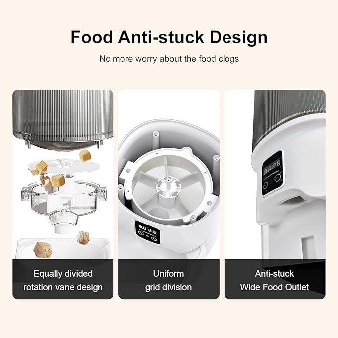 Darlipet Automatic cat Feeder,4L Auto cat Feeder,Programmable Meal & Portions,Freshness Protection, Automatic Cat Food Dispenser for Cats & Dogs, Back-up Battery, Easy to Set up & Clean-Mewly Pet