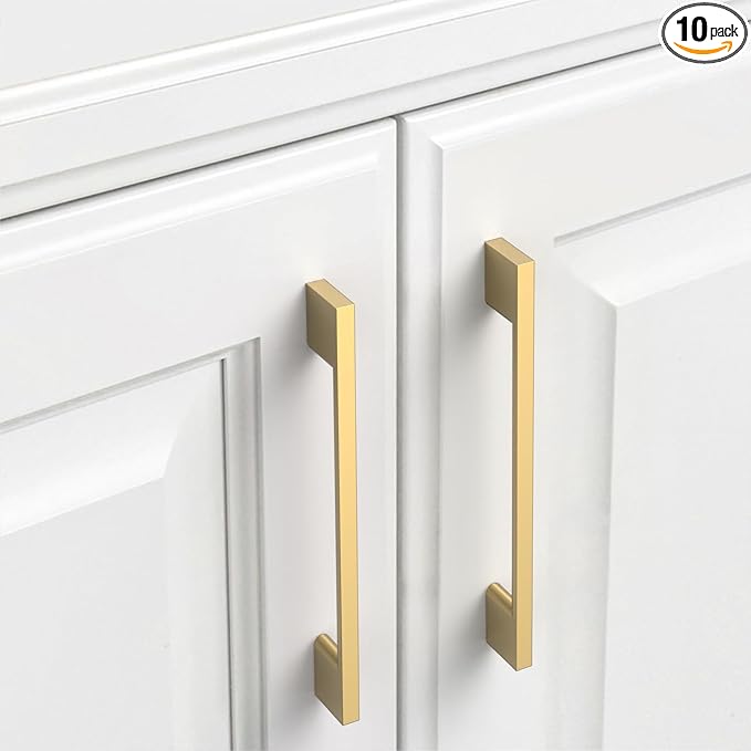 10 Pack Champagne Bronze Cabinet Pulls 5 Inch Cabinets Handles Kitchen Cabinet Hardware Handle for Champagne Dresser Pulls