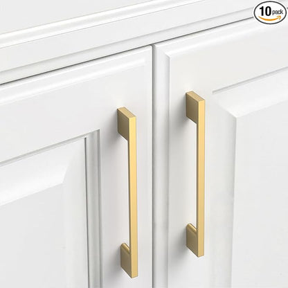 10 Pack Champagne Bronze Cabinet Pulls 5 Inch Cabinets Handles Kitchen Cabinet Hardware Handle for Champagne Dresser Pulls