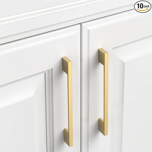 10 Pack Champagne Bronze Cabinet Pulls 5 Inch Cabinets Handles Kitchen Cabinet Hardware Handle for Champagne Dresser Pulls