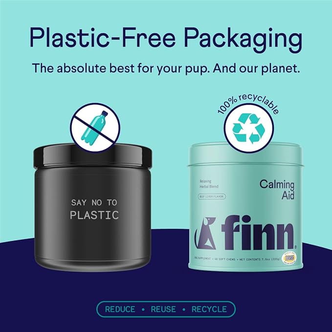 Finn Calming Aid for Dogs - Natural Calming Chews with Melatonin to Support Stress, Separation & Sleep - 90 Soft Chews-Mewly Pet