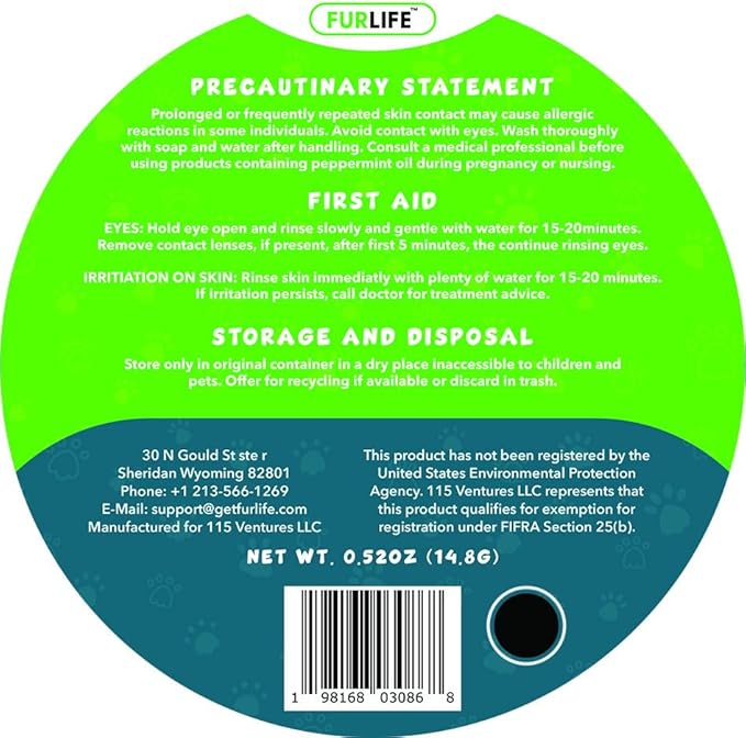 FurLife Black Dog Tag, Flea and Tick Prevention for Dogs - Waterproof Pendant for Collar, Safe for All Breeds-Mewly Pet