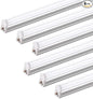 Barrina T5 LED Shop Light 2FT, 6500K (Super Bright White), Utility Shop Lights, Ceiling and Under Cabinet Light, ETL Listed, Corded Electric with Built-in ON/Off Switch, 6 Pack