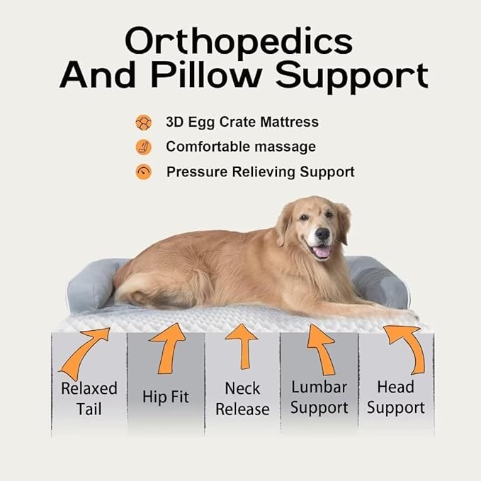 Small Dog Bed Waterproof Orthopedic Dog Beds for Medium Sized Dogs Comfy Pet Cat Bed with Sides, Washable Removable Cover-Mewly Pet