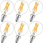 LiteHistory e12 led dimmable g16.5 Light Bulb 6W Equal 60 Watt 600lm AC120V e12 Candelabra Bulb 60 Watt for Chandeliers,Ceiling Fan,Vanity Warm White 2700K Globe e12 Light Bulb 6Pack