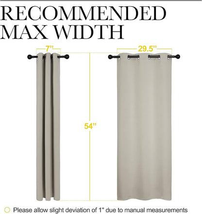 NICETOWN Room Darkening Draperies Window Curtain Panels, Thermal Insulated Grommet Room Darkening Curtains for Bedroom (Natural, 2 Panels, W34 x L54 -inch)
