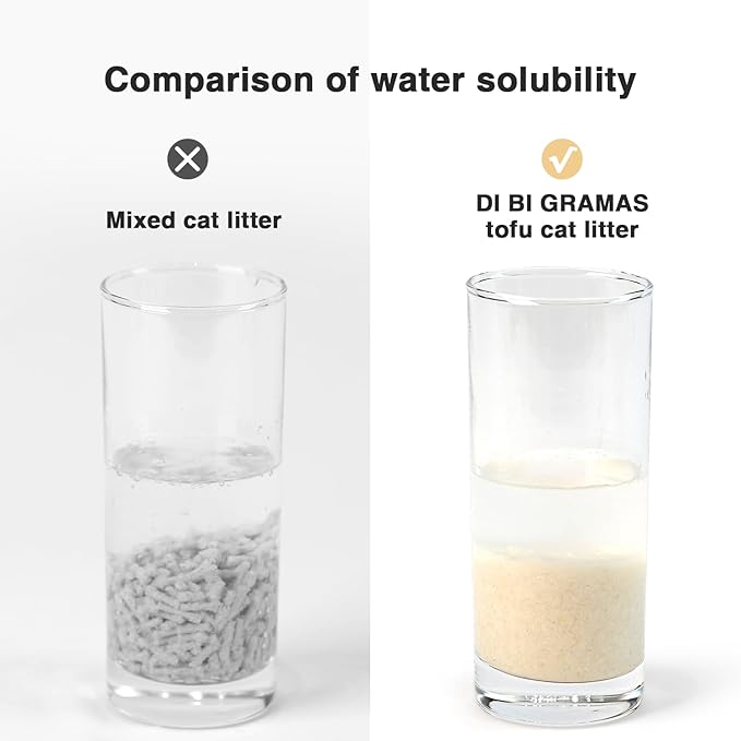 Cat Litter 12LB/2 Packs Dust-Free Clumping Tofu Cat Litter Quickly Absorb Odors Toilet Can Flush Into The Toilet Pure Natural tofu cat Litter (Original Flavor)-Mewly Pet