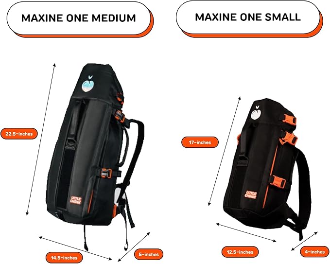 The Maxine One Medium Dog Carrier by Little Chonk | Dog Backpack Carrier for Medium Sized Breeds | Adjustable Front Facing Pet Carrier for Travel | Dog Hiking Backpack - Bark After Dark Black-Mewly Pet