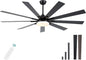 72 Inch Ceiling Fans with Lights,Large Modern Ceiling fan with Remote and 9 Wooden Blades,Dimmable,6 Speeds,Noiseless Reversible Indoor&Outdoor Fan for Bedroom,Patio,Living Room