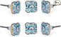 Perilla Home Set of 6 Ceramic Knobs Decorative Round Knobs for Home Kitchen Cabinet Hardware Cupboard Glass Door Dresser Wardrobe and Drawer Pulls (Small, Cadia Blue)