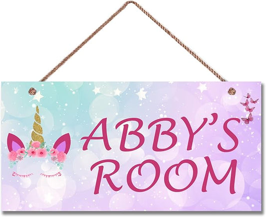 Personalized Sign Unicorn Sign, Custom Name for Girls Room for Kids Room, Funny Colorfull Wall Décor, Wall Décor for Home, Birthday Party, Bedroom, Bathroom, Playroom
