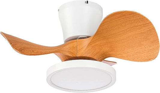 ocioc Quiet Ceiling Fan with LED Light 22 inch Large Air Volume Remote Control for Kitchen Bedroom Dining Room Patio